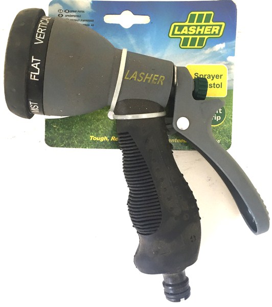 Hose Nozzle Pistol 7 Pattern Lasher Fg72950