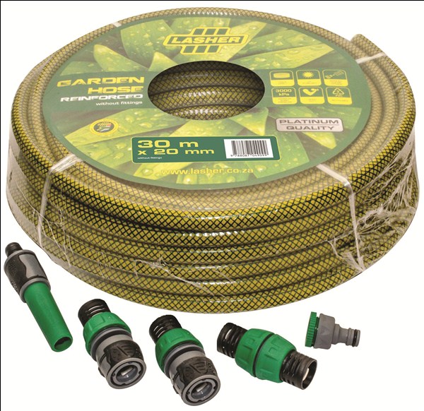 Hose Pipe 10 Year 20Mmx30M With Fittings Lasher Fg07006