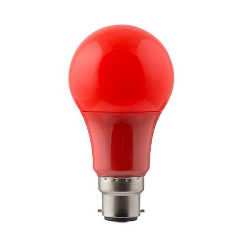 Led Coloured Globe B22 7W 150Lm Red