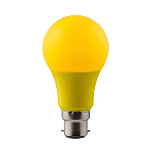 Led Coloured Globe B22 7W 630Lm Yellow