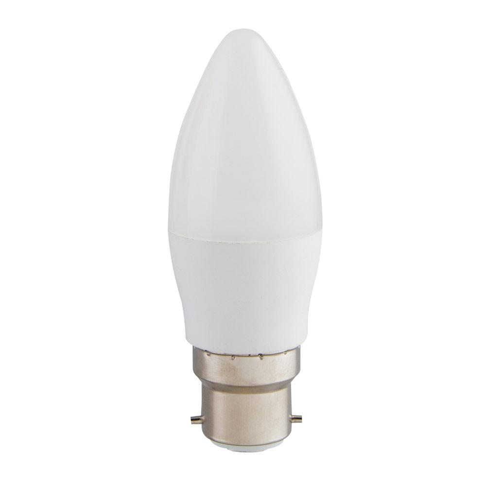 Led Opal Candle Bulb B22 5W 375Lm Warm White