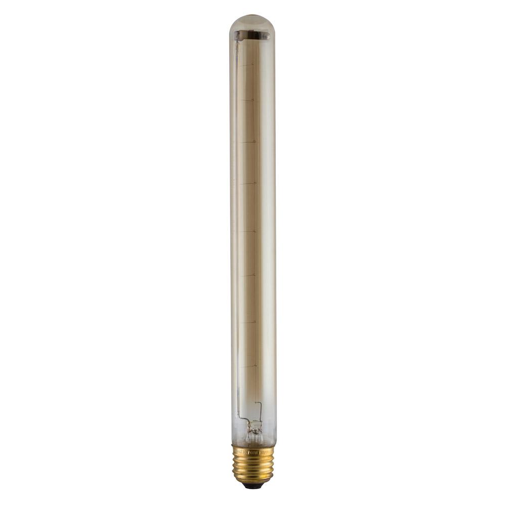 Amber Carbon Filament Tubular Bulb E27 60W Warm White