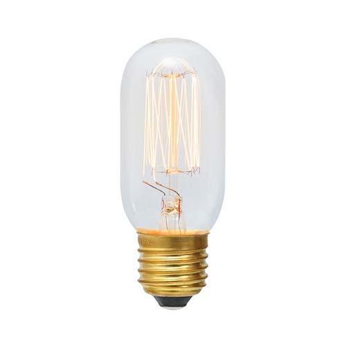 Carbon Filament Round Mini Tube Squirrel Cage Bulb E27 40W Warm White