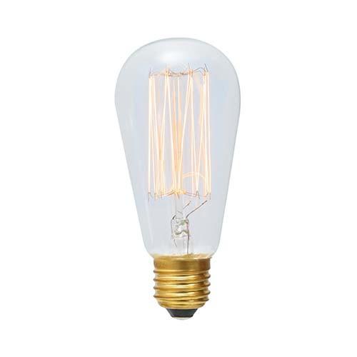 Carbon Filament Pear-Shaped Squirrel Cage Bulb E27 40W Warm White