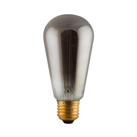 Smokey Carbon Filament Pear Bulb E27 40W Warm White