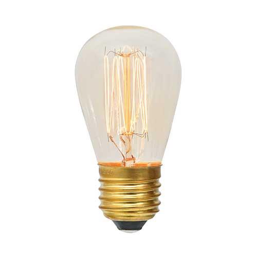 Carbon Filament Mini Globe Squirrel Cage Bulb E27 40W Warm White