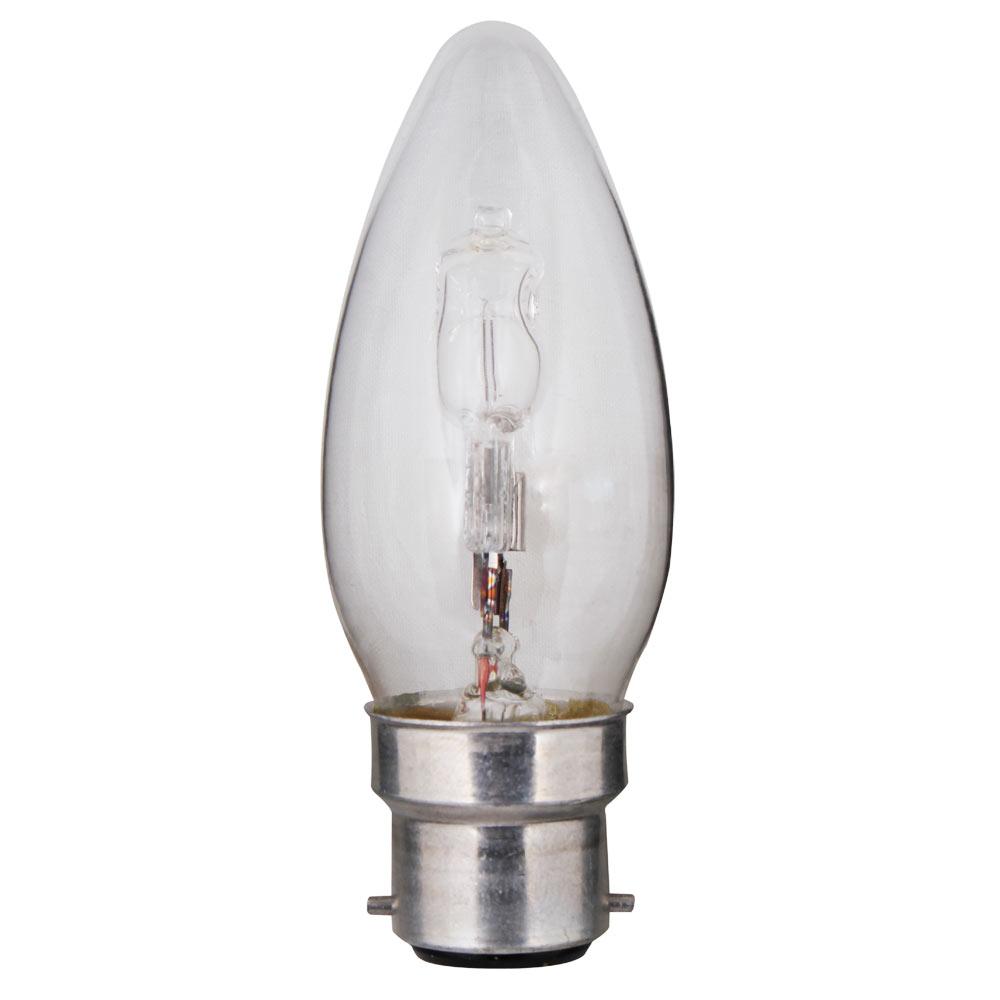 Halogen Candle Bulb C35 B22 28W Clear