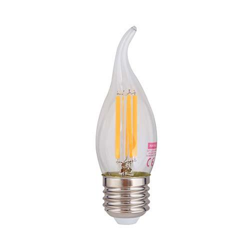 Led Clear Filament Flame Candle Bulb E27 4W 310Lm Warm White