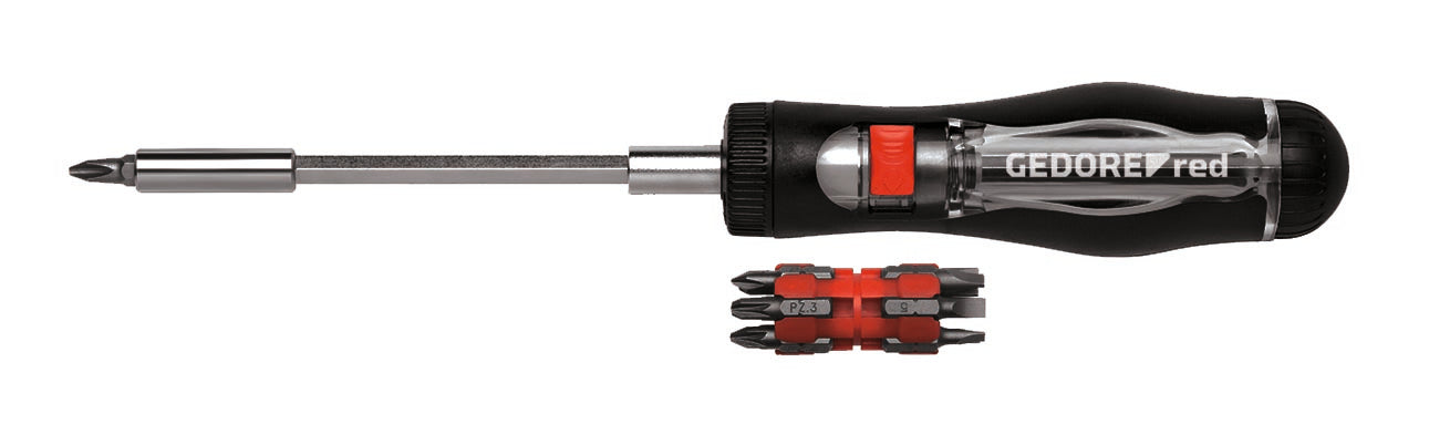 Ract Gedore Red S/Driver1/4"Tele/Shaft13In1