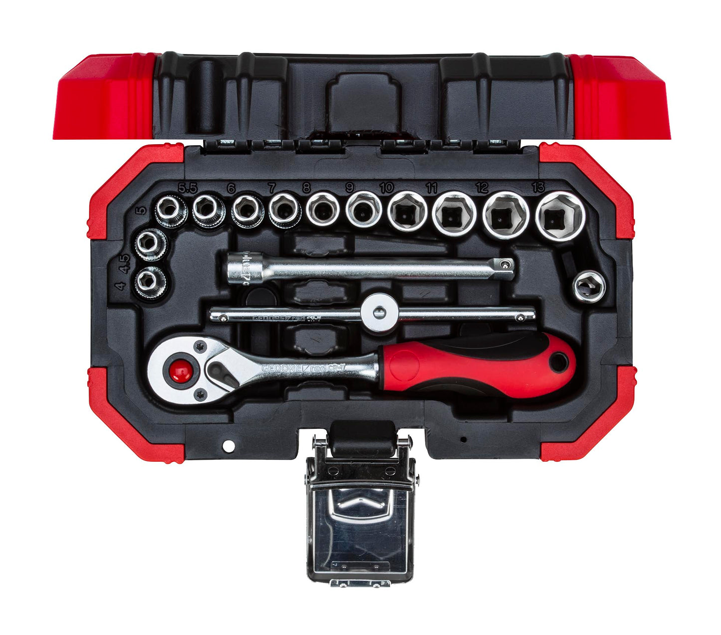 Socket Gedore Red Set 1/4" 4-13Mm+Bits16Pce