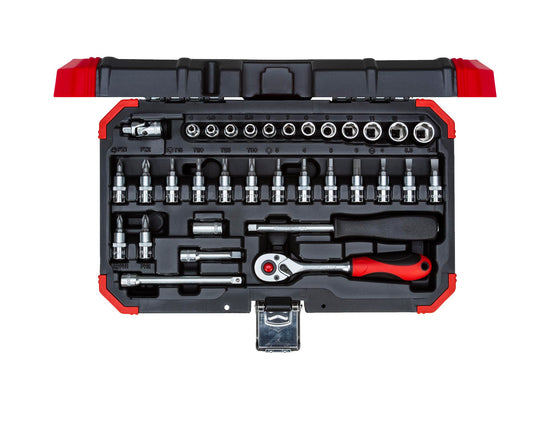 Socket Gedore Red Set 1/4" 4-13Mm+Bits33Pce