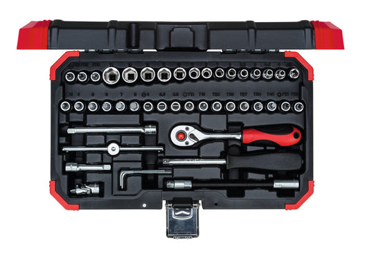 Socket Gedore Red Set 1/4" 4-14Mm+Bits46Pce