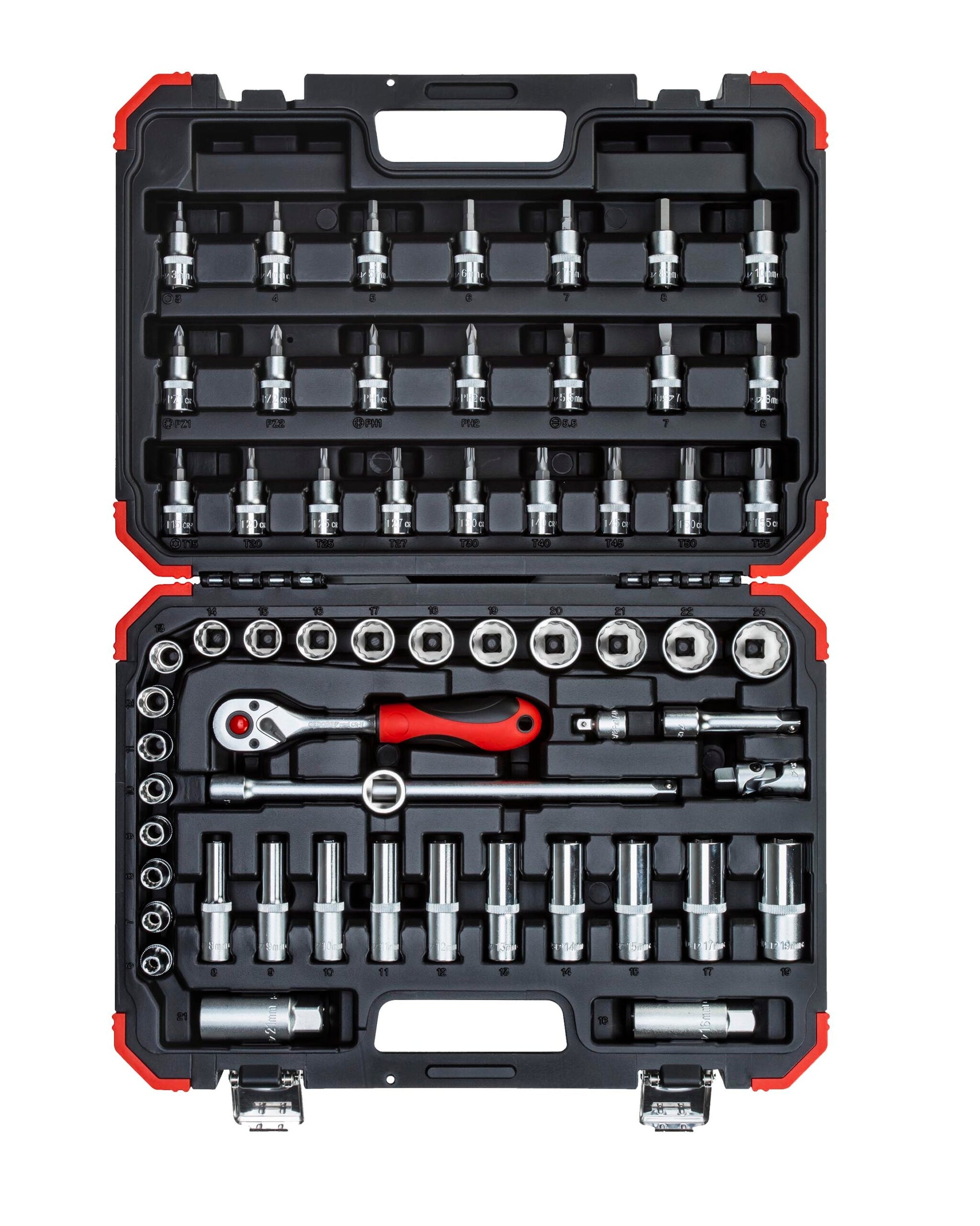 Socket Gedore Red Set 3/8" 6-24Mm+Bits59Pce