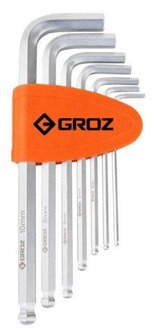 Groz Allen Key Impact B/End L/S 3/32" -3/8"  7Pc