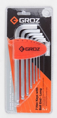 Groz Allen Keymet B/End L/S 2.52-10Mm 7Pc Hx