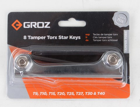 Groz Allen Key Torx T9-T40 8Pc Knife