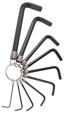 Groz Allen Key Imperial 1/16" -3/8"  10Pc Hex