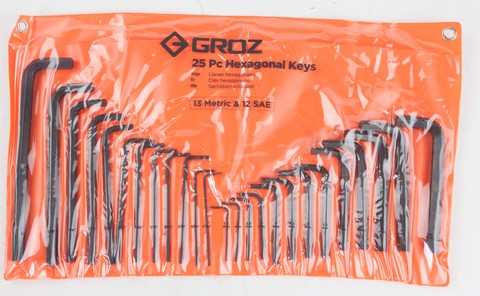 Groz Allen Key Met&Imp 1.27Mm-10Mm 25Pc