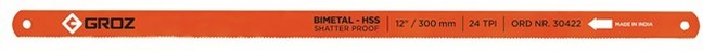 Blade Groz Hacksaw Bi-Metal 24Tpi Per100