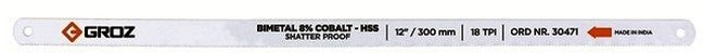 Blade Groz Hacksaw Bi-Metal Cobalt 18T P100