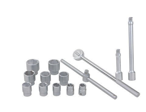 Socket Set Groz Hex 3/4" Dr 15P 22Mm-50Mm