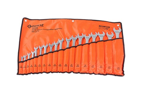 Spanner Groz Comb.Set 6-24Mm 18Pc