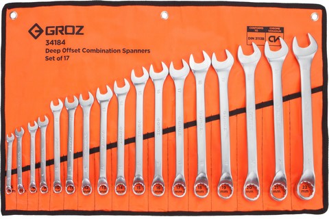 Spanner Groz Comb.Set 6-22Mm 17Pc