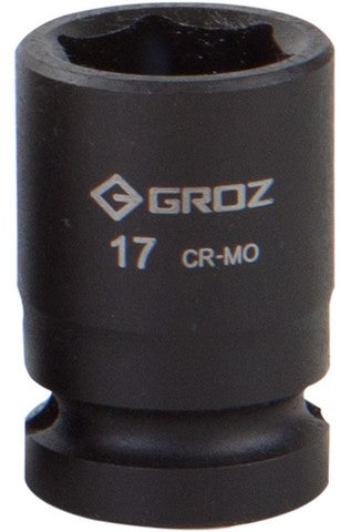 Impact Socket Hex Groz 1/2"  Dr 17Mm Crmo