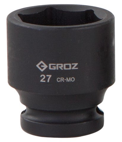 Impact Socket Hex Groz 1/2"  Dr 27Mm Crmo