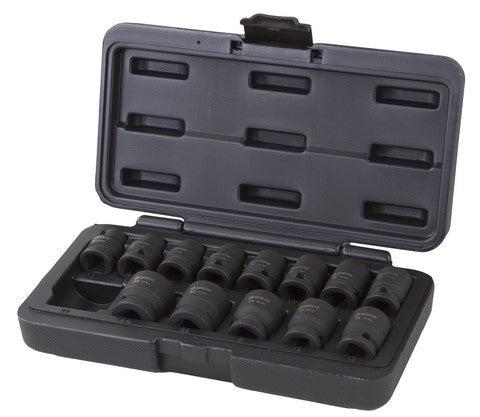 Impact Socketset Groz 1/2" Dr10Pc10To24Mm