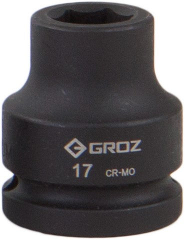 Impact Socket Hex Groz 3/4"  Dr 17Mm Crmo