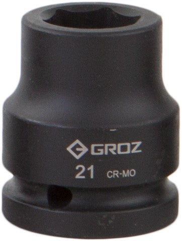 Impact Socket Hex Groz 3/4"  Dr 21Mm Crmo