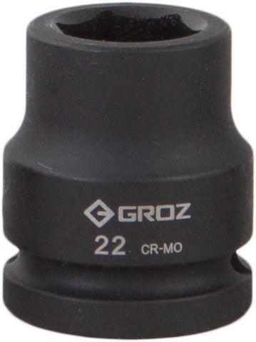 Impact Socket Hex Groz 3/4"  Dr 22Mm Crmo