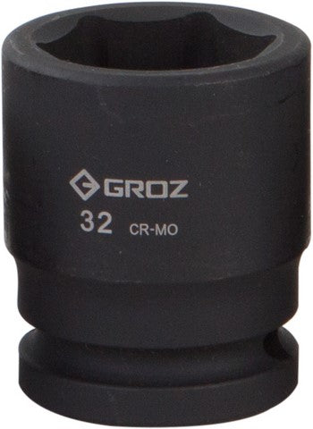 Impact Socket Hex Groz 3/4"  Dr 32Mm Crmo