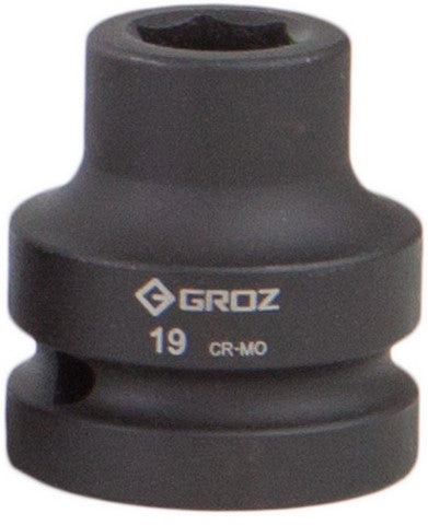 Impact Socket Hex Groz 1"  Dr 19Mm Crmo