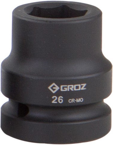 Impact Socket Hex Groz 1"  Dr 26Mm Crmo