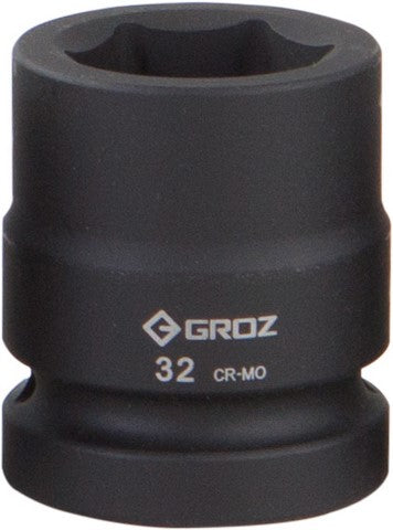Impact Socket Hex Groz 1"  Dr 32Mm Crmomo