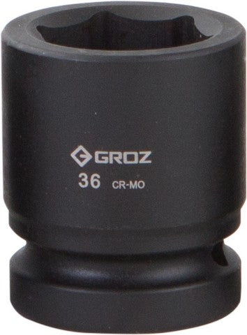 Impact Socket Hex Groz 1"  Dr 36Mm Crmo