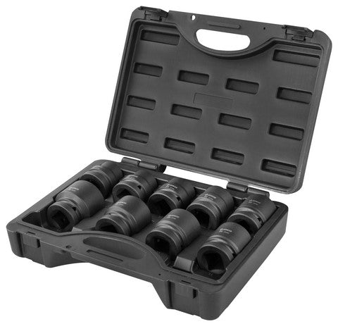 Impact Socket Set Groz 1" Dr 9Pc 26To46Mm