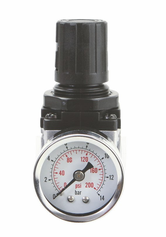 Groz Air Regulator W/Gauge Std1/2"  Bsp4000Lpm