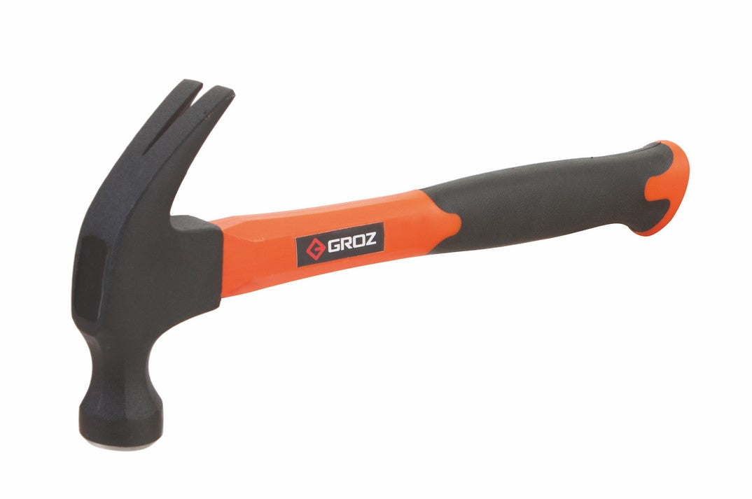 Groz Claw Hammer Fibre Glass Handle 570 Gms