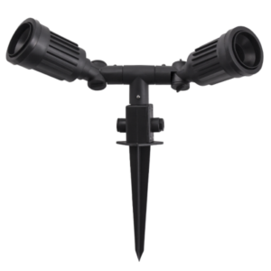 Brightstar GS002 Black PVC Garden Spike Light for 2 x Par 38 Bulbs, IP54 Splash Proof