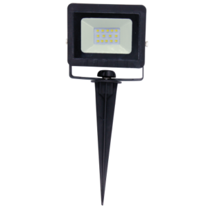 Brightstar GS010 Black 10W LED Garden Flood Light with IP65 Spike (6000K, 500 Lumen)