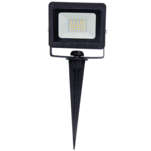 Brightstar GS011 Black 20W LED Garden Flood Light with Spike (6000K, 1000 Lumen)