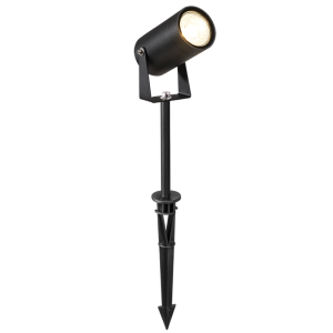 Brightstar GS018 Black LED Aluminium Garden Spike with Clear Glass Cover (IP54)