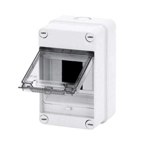Gewiss Grey Surface Distribution Board Clear Door 1X4M