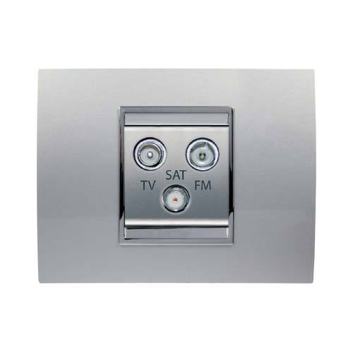 Gewiss Chorus Lux Tv / Fm / Satellite Socket Outlet - Titanium