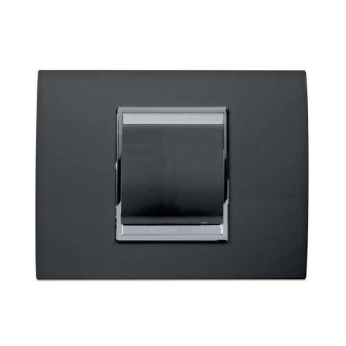 Gewiss Chorus Lux Pushbutton And Shuttle Dimmer Switch - Toner Black