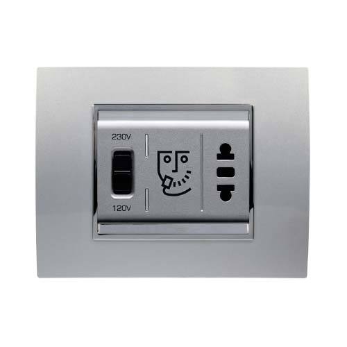 Gewiss Chorus Lux Shaver Socket - Titanium