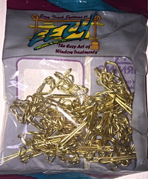 Curtain Hooks Brass R7 50 Per Pack